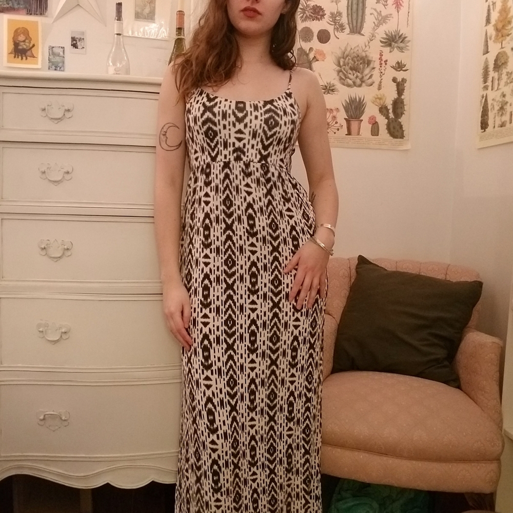 Tribal Print Maxi Dress